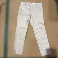 幾何学模様 ホワイト スラックス