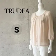【TRUDEA】胸元ビジュー♡ふんわりシフォンブラウス S
