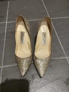 JIMMY CHOO グリッター パンプス ゴールドのサムネイル