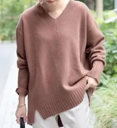 JOURNAL STANDARD AQUA カシミヤウールVネックチュニック