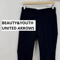 BEAUTY&YOUTH PEスパン ノープリーツスリムパンツ S 紺 メンズのサムネイル