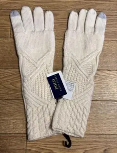 新品☆上質・高級☆手袋☆ラルフローレン☆ロング☆アイボリー☆つけ心地最高☆