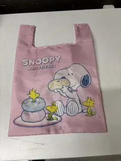 スヌーピー 1番くじ　エコバッグ ピンク