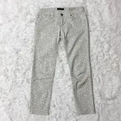 ヤヌーク × ユナイテッドアローズ レオパード デニム調パンツ 40 ストレッチのサムネイル
