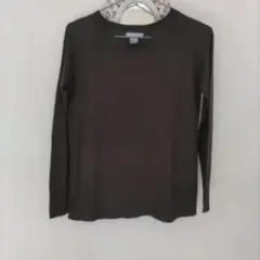 H&M 長袖 クルーネック ニット　チャコールグレー