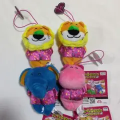 たべっ子どうぶつ THE MOVIE たべっ子DRIVE マスコット 4体セット