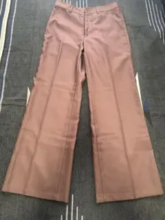 ワイドパンツ ポリエステル混紡