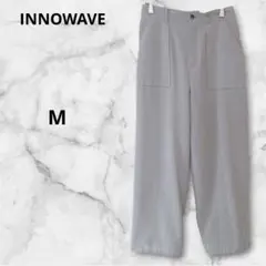 ❣️イノウェーブ❣️ベイカーワイドパンツ ワーク 上品 カジュアル グレー Mのサムネイル