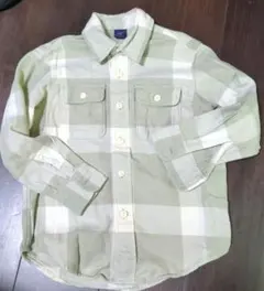 Gap 長袖シャツ オリーブグリーンチェック