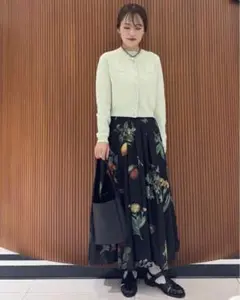 CABaN コットンカシミヤ クルーネックカーディガン