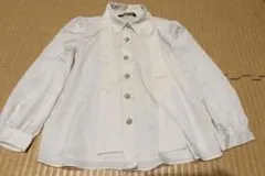 ZARA ボウタイブラウス　ホワイト 長袖シャツ