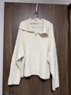 アイボリー ハイネックニットselect MOCA