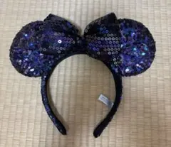 《ディズニー》ミッキー型カチューシャ 黒紫