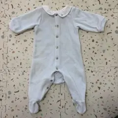 【美品】jacadi ジャカディ ベロア生地足つきロンパース 6m/67cm