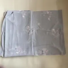 夏用　ブルーグレー 花柄 小紋 M 洗えます