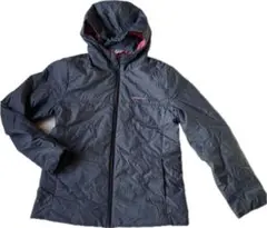 アディダス　ブルー中綿フード付きジャケット　Sサイズ