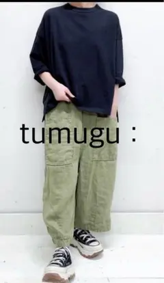 tumugu ツムグソリトリネン8分丈パンツのサムネイル