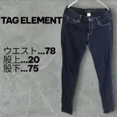 1点物✨TAG ELEMENT【28】スキニーデニム ダークブルー シンプル