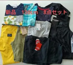 新品　130cm 8点セット 春夏　まとめ　ハーフパンツ　Tシャツ ズボンのサムネイル