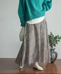 URBAN RESEARCH DOORS ミニレオパードプリントスカート