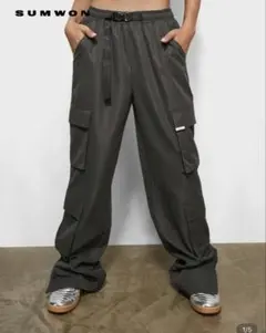 SUMWON グレー カーゴパンツ