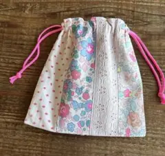 mi-mama☆様専用　リバティ　パッチワークの大きめ巾着袋☆