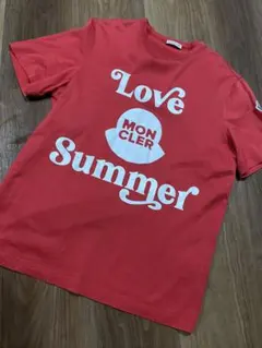 MONCLER Love Summer Tシャツ モンクレール 赤 白 メンズ - メルカリ