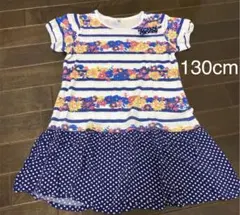 ワンピース　130cm 花柄・ボーダー・水玉　西松屋