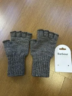 Barbour Fingerless Gloves Medium オリーブ