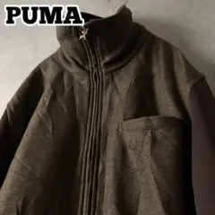 【★PUMA×普段使いに最適】M 黒緑 刺繍 トラックジャケット ジャージ