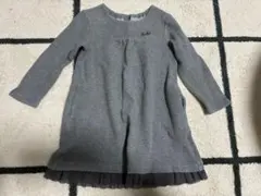 り*ん様 BeBe グレー 長袖ワンピース 100 べべ　キッズ　ベビー　子供服