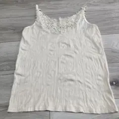 axesfemme レース　キャミソール　タンクトップ　Ｍ　パール　ビジュー付き