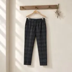 NATURAL BEAUTY BASIC チェックパンツ S カジュアル 茶系