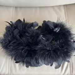 黒のフェザーリボンアクセサリー