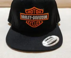 k*9様 新品ハーレーダビッドソン　ブラック/オレンジ　キャップ