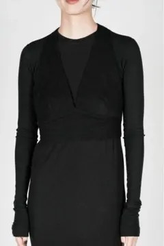 PHERE Lupi wool halterneck tops_Black