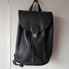 OLD COACH USA 大サイズ レザーリュック バックパック ブラックのサムネイル