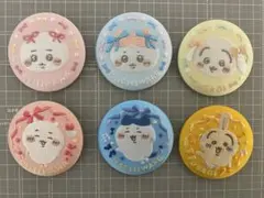 ちいかわ刺繍缶バッジビスケット2　ちいかわ　ハチワレ　うさぎ　6点セット①