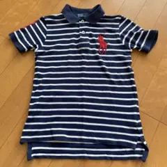 【ラルフローレン】ポロシャツ ボーダー ネイビー 120cm