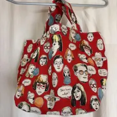 ハンドメイド　ミニバック　マチたっぷり　エコバッグ　お弁当入れ