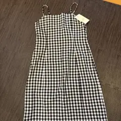 NICE CLAUP チェック柄キャミワンピース