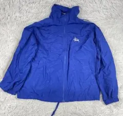 90s USA製　old Stussy トラックジャケット 青のサムネイル