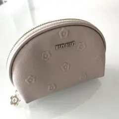 MARY QUANT 花柄ポーチ ベージュ