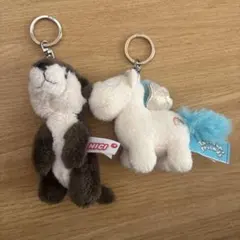 NICI カワウソとユニコーンのキーホルダー
