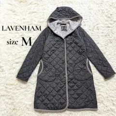 LAVENHAMラベンハム裏ボア起毛フード付き ロングキルティングコートMサイズ