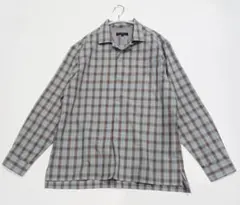 GLOBAL WORK チェックシャツ メンズ S 春 長袖 カジュアル ブルー
