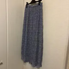 グラシア　小花柄 ロングスカート ブルー系