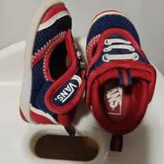 VANS メッシュスリッポン 赤/青