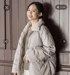 SLOBE IENA ポリエステルタッサー中綿モンスターパーカーブルゾン 38 
