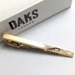 dkt68 新品 DAKS ダックス ネクタイピン ゴールド サイドライン ロゴのサムネイル